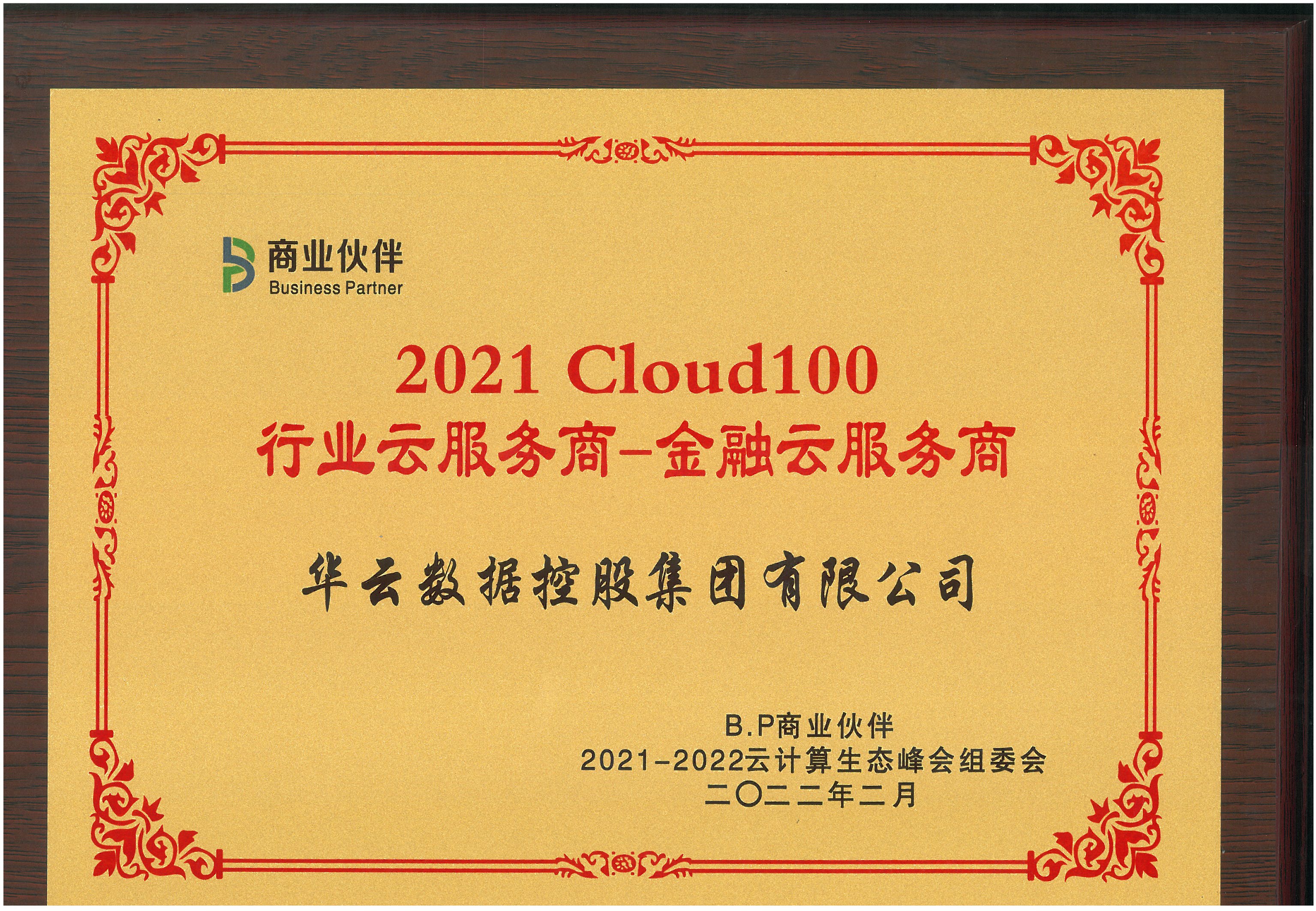 2021Cloud100行业云服务商-金融云服务商